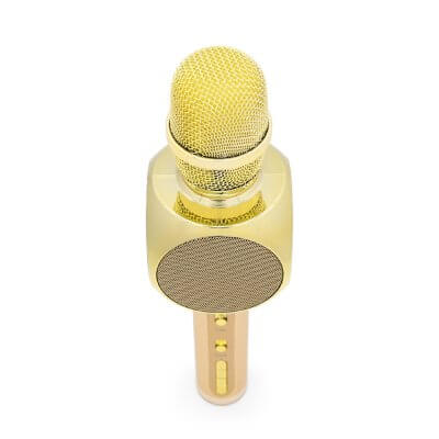 Караоке микрофон беспроводной YS-63 с изменением голоса, золотой-2