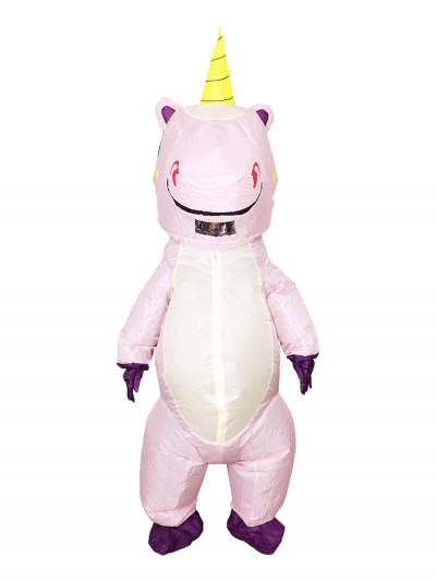 Надувной костюм Единорог, розовый-5