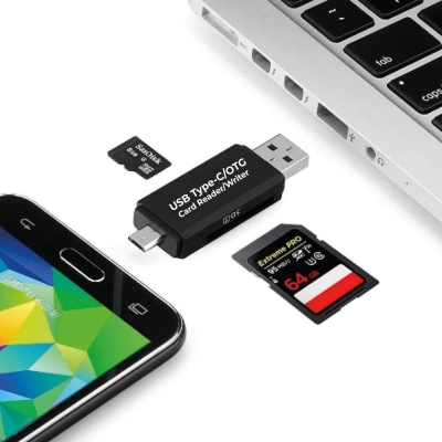 USB Картридер MOS для micro SD и SD 3 в 1-2