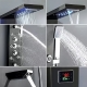 Душевая панель с цифровым дисплеем и LED подсветкой Riu черная